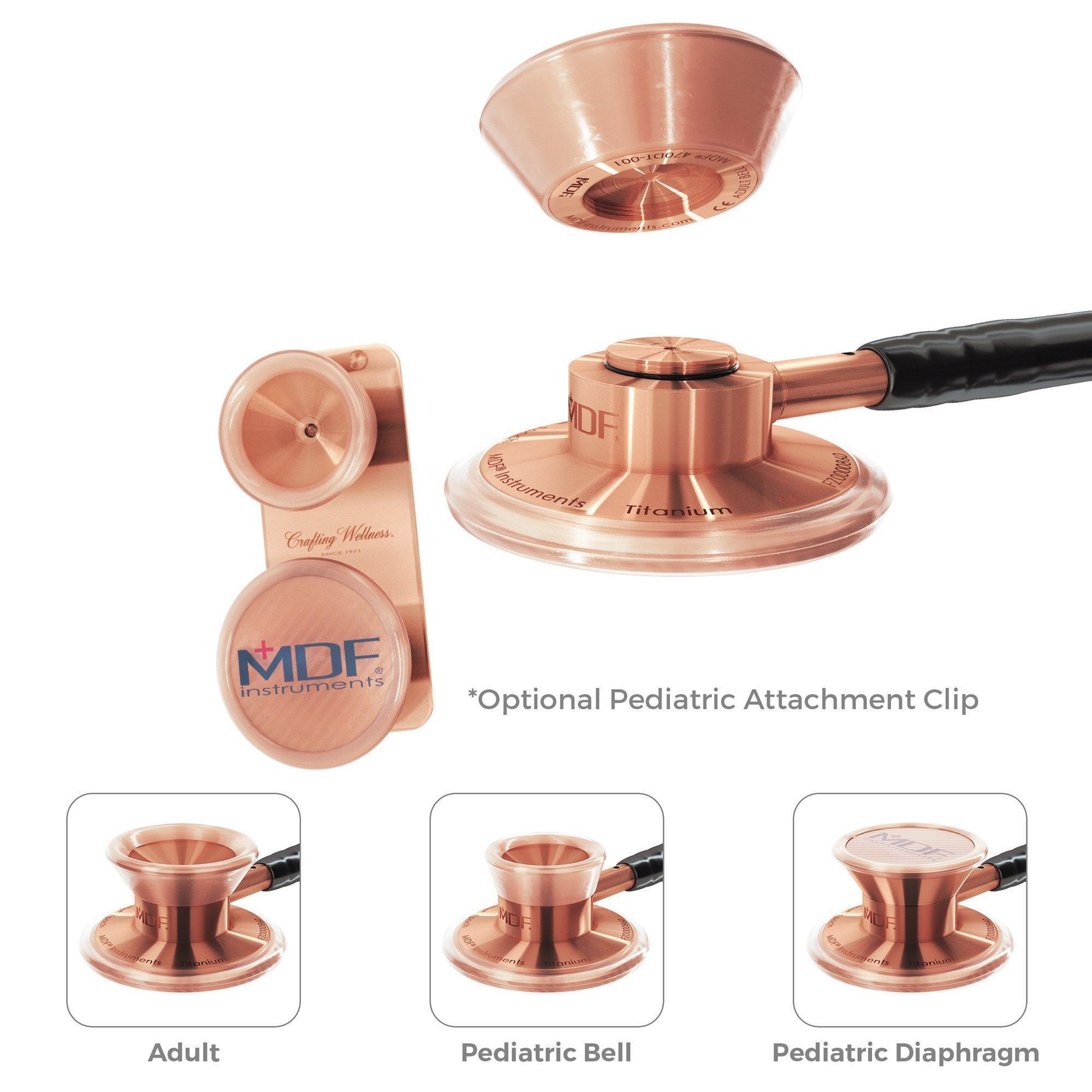 MD Oneå¨ Epochå¨ Titanium Adult Stethoscope - White/Rose Gold - MDF Instruments Official Store - Stethoscope